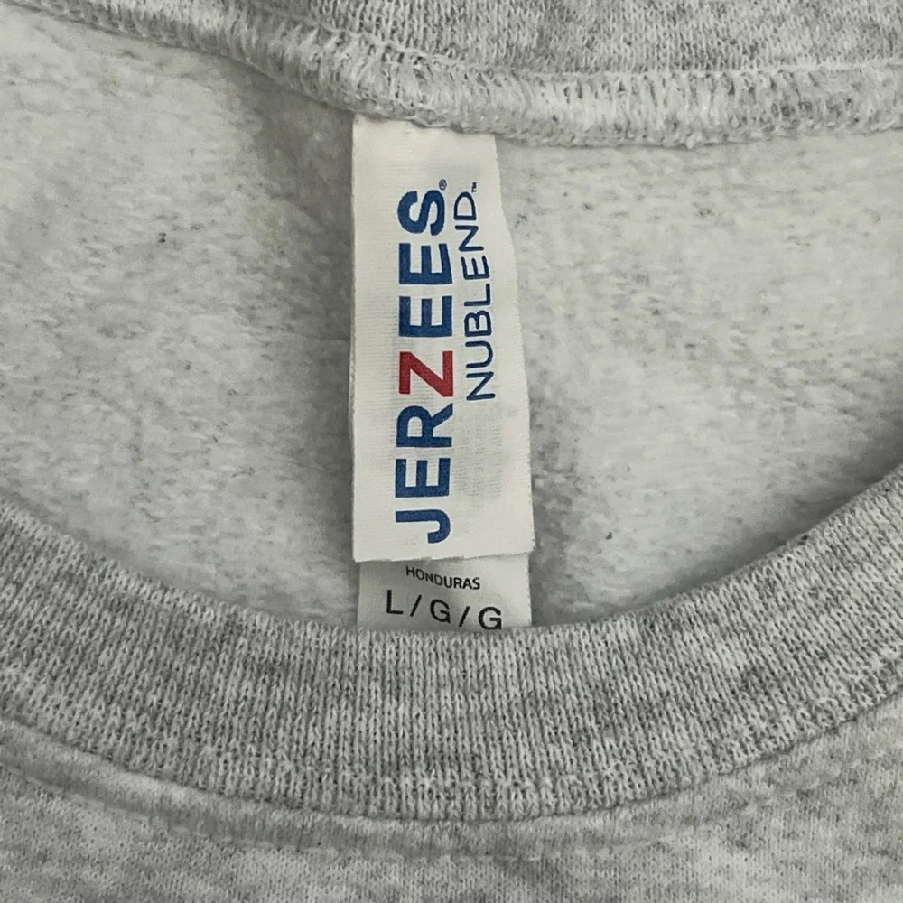 Jerzees Light Gray “Cleveland” Pullover Sweatshirt Size L - Picture 3 of 6